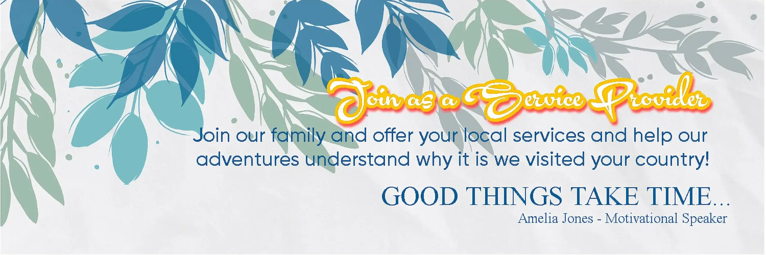 Join as Service Provider Banner Provider